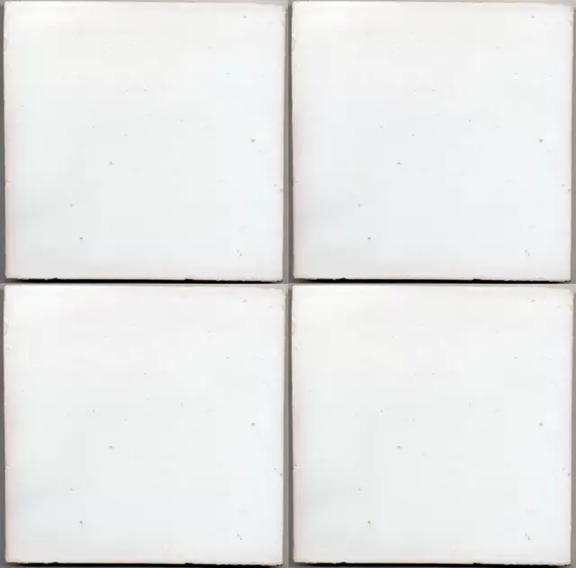 Set of 4 PAS CALAIS French original period Desvres antique tile 1890 field white