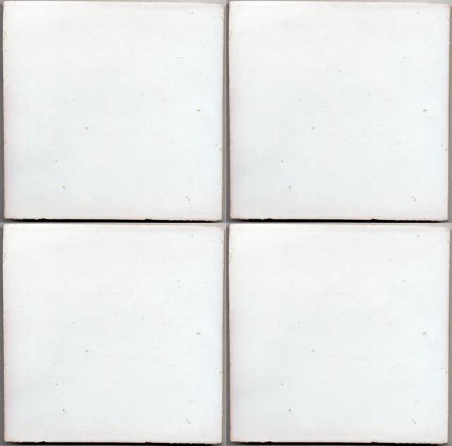 Set of 4 PAS CALAIS French original period Desvres antique tile 1890 field white