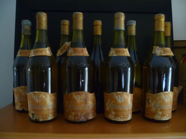 1 lot de 2 vins "côtes du Jura blanc / rouge" 1982 Pierre Richard Cadeau 40 ans