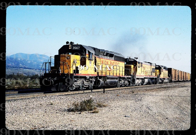 UNION PACIFIC-UPRR. EMD SD40-2 #3567. Devore (CA). Original Slide 1983.