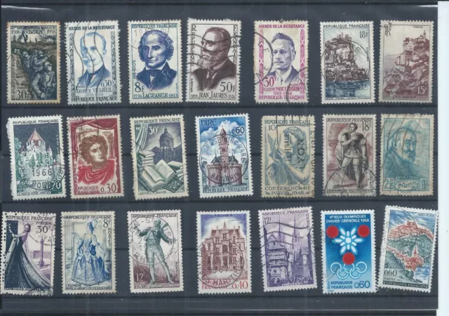 France stamps. Small used lot - mainly 1940s to 1960s (AL198)