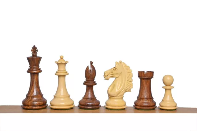 Wooden Handcrafted Chess Set | 21" Chessboard  & 4" Alban Series Chess Pieces 3