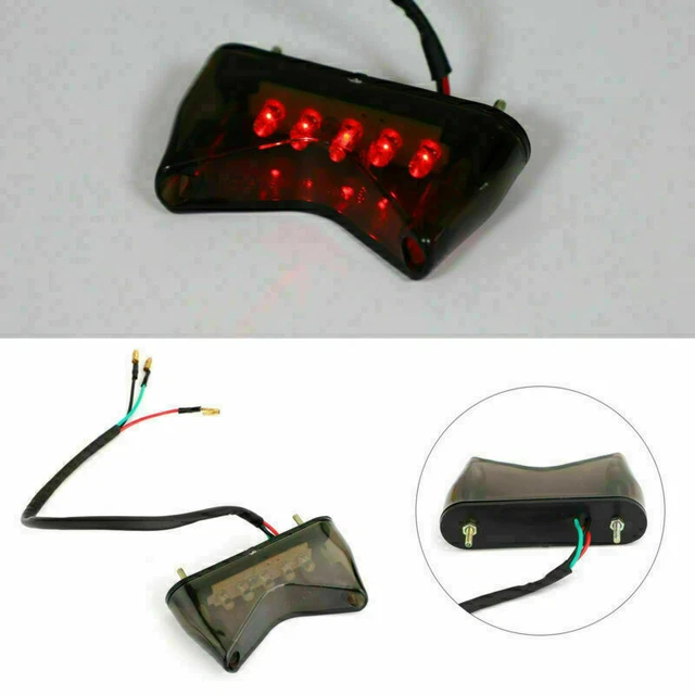 Brake Running Tail Light LED For Universal Motorcycle Bobber ATV Dirt Bike Sm CA