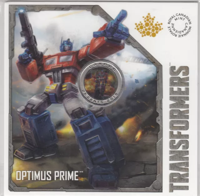 2019 OPTIMUS PRIME 3-D Lenticular Coin 25-cent  Coin Canada Transformers