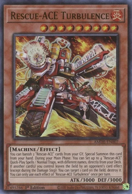 Rescue-ACE Turbulence - 1st - AMDE-EN007 - NM - Ultra Rare Yu-Gi-Oh!