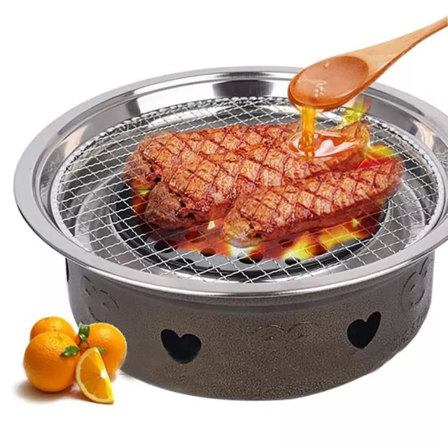 Rund Gekreuzt Maschendraht Edelstahl Grill Netz Grillen Teller Netz BBQ Tool