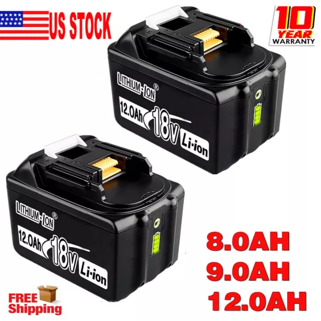 Charger / Battery For 18V Makita 12Ah Lithium ion LXT BL1860 BL1830 BL1850 Tool