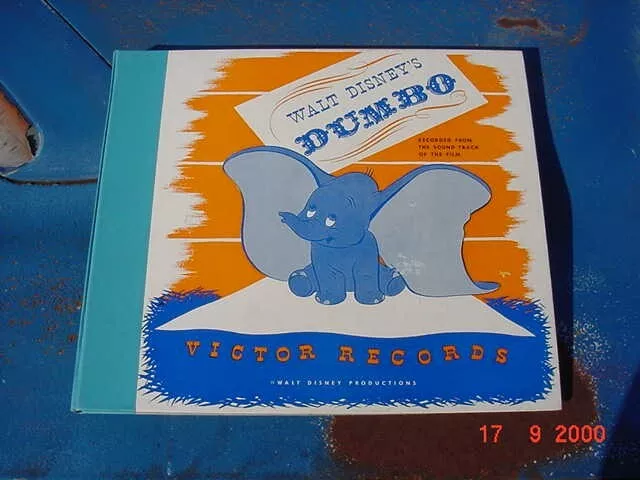 Vintage 1940'S Walt Disney's Dumbo 78 Rpm Victor Records Set Amazing Condition