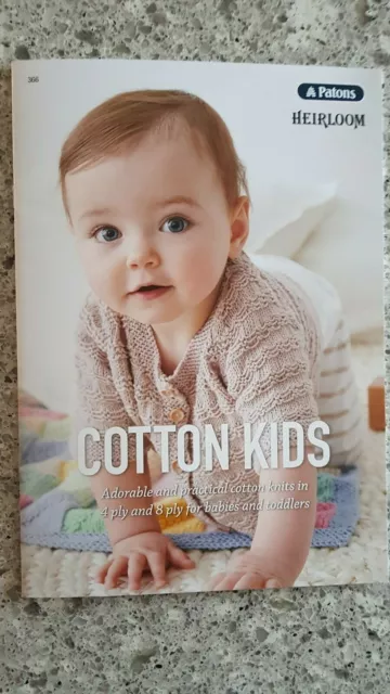 Unique Pattern Book #366 Cotton Kids 13 Designs to Knit for Babies & Toddlers