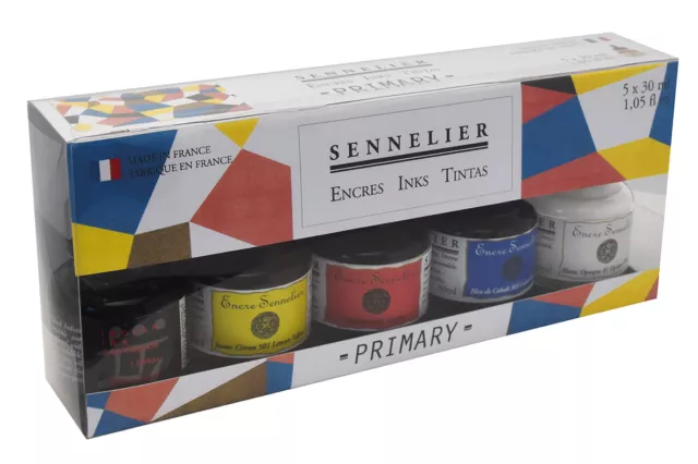 Sennelier Artistes Dessin Shellac Encre Primaire Set 5 X 30ml