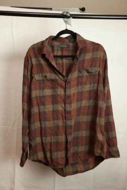 G.H. Bass & Co. Men’s Flannel Red Plaid Shirt.  Size L