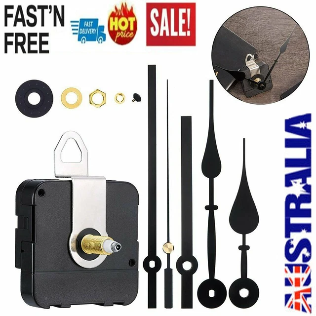 DIY QUARTZ MOVEMENT Wall Clock Motor Mechanism Long Spindle Repair Kit ...