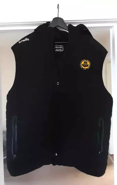 Partick Distel Fußballclub O'NEILLS Herren 2XL XXL schwarz gepolsterte Kapuzenweste