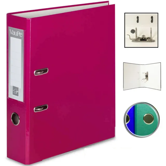A4 Large Metal Lever Arch Files Folders 75mm Ring Binder Document Paper Storage 3