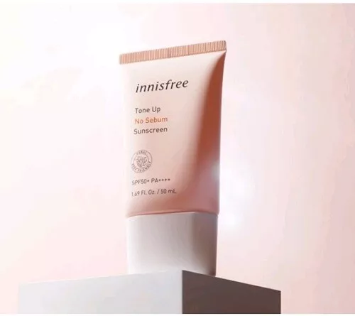 INNISFREE Tone Up No Sebum Suncream SPF50+ PA++++ 50ml+free sample/k-beauty