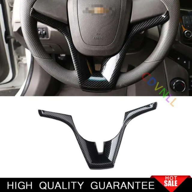 For Chevrolet Cruze 2010-2015 Carbon Fiber Steering Wheel Strip Cover Trim 1PCS