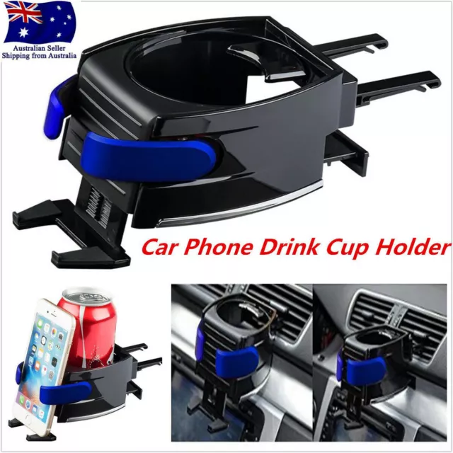 2 in 1 Universal Car Air Vent Mount Drink Bottle Cup Phone Holder Bracket Stand