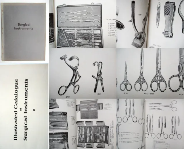Musterbuch Metallwaren Solingen 1920 Chirurgie Surgical scalpel Klemme Skalpell