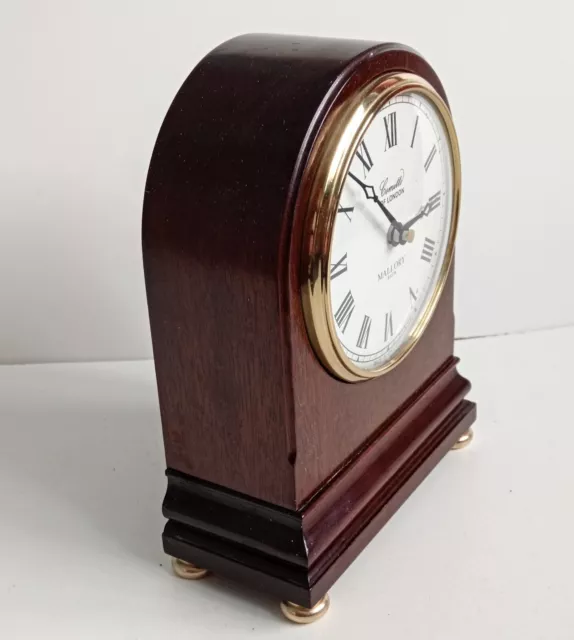 Comitti Of London Mallory Bath Wooden Mantel Shelf Desk Clock Quartz 20 /15/7 Cm