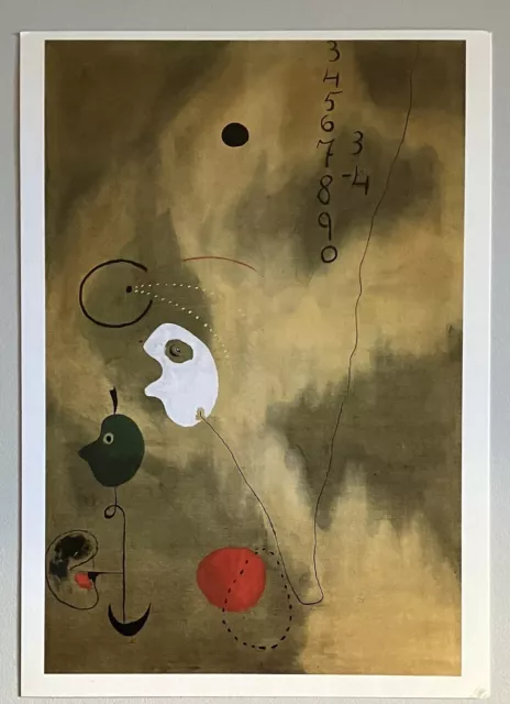 Cartolina artistica JOAN MIRO, ""THE BILL, 1925"", 1993.