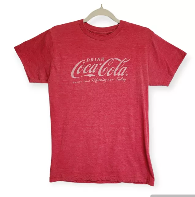 Drink Coca-Cola T Shirt Size S Enjoy That Refreshing New Feeling Retro Red Coke