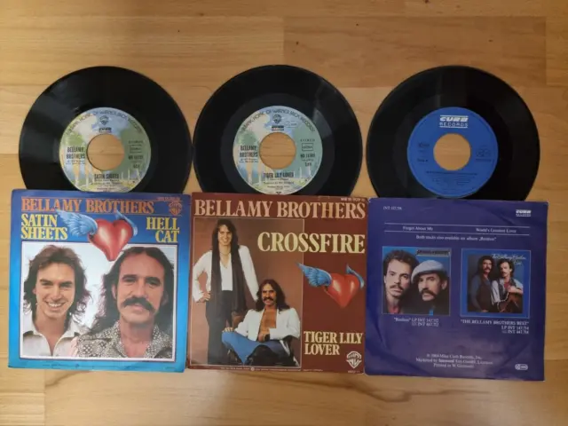 3 x 7"  - Bellamy Brothers - Satin Sheets/Crossfire/Forget About Me
