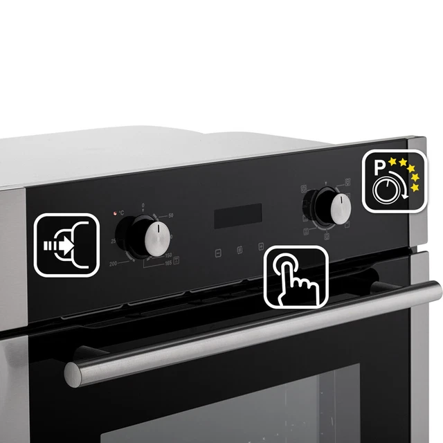 Four encastrable 60 cm 70L Gril Circulation de l'air Air chaud Fonction pizza 5