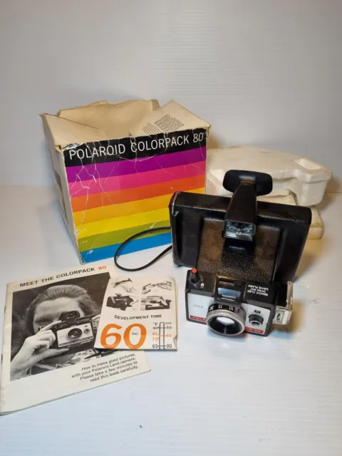 Polaroid Colorpack 80 Vintage Camera With Manuals - Boxed - UNTESTED