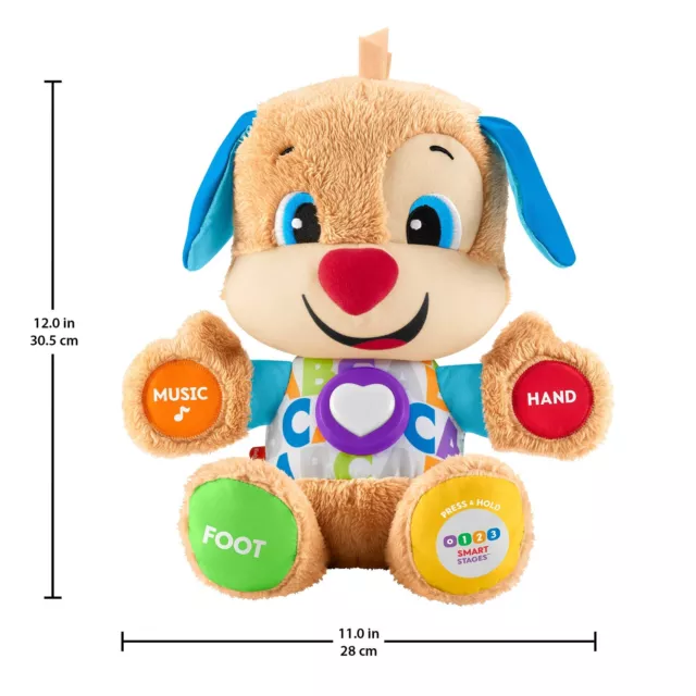 Fisher-Price Plüschhund Lernspielzeug Laugh&Learn Puppy 75 Lieder Sounds B-WARE 2