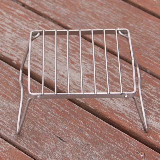 Holzkohlegrill Mini Tragbarer Klappgrill Camping Tischgrill BBQ Grill Silber DHL