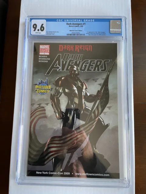 Dark Avengers #1 CGC 9.6, WP. Granov Midtwon NYCC Variant - Iron Patriot Cover