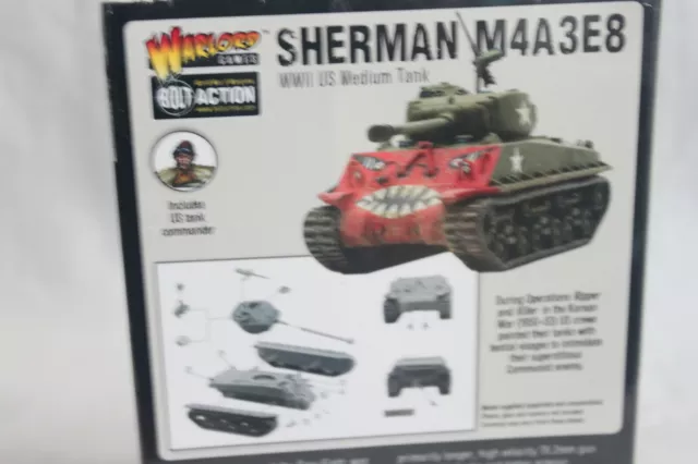 Warlord Models Bolt Action, 1/56, Sherman M4A3E8, WWII US Medium Tank, Kit Model