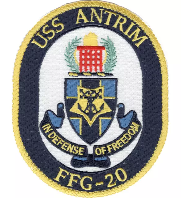 5" Navy Uss Antrim Ffg-20 Embroidered Patch