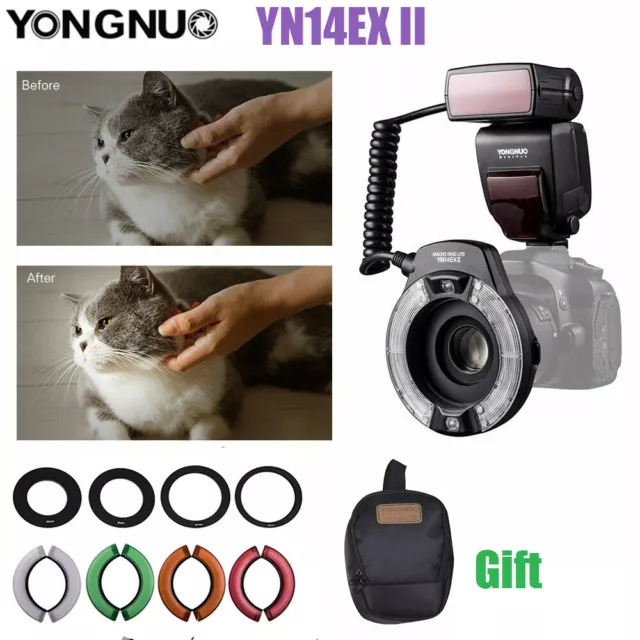 YONGNUO YN14EX II LED Macro Ring Flash Light Speedlite Double Lamp Kit for Canon