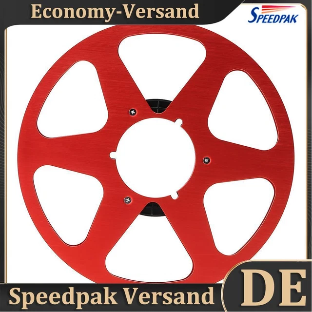 Mulinello nastro vuoto 1/4 10 pollici universale per Studer ReVox/TEAC/BASF (6 fori rosso)