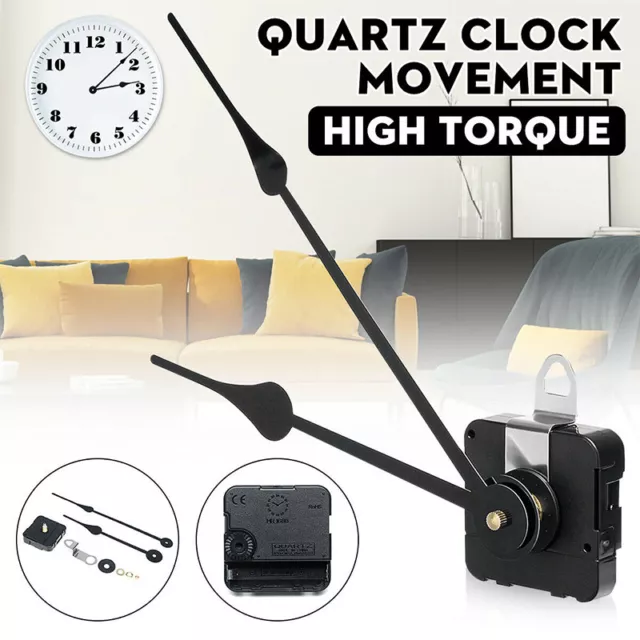 High Torque Quartz Wall Clock Movement Motor Mechanism Kit Long Spindle Hand DIY