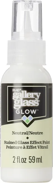 3 Pack FolkArt Gallery Glass Paint 2oz-Glow In The Dark FAGG-19676