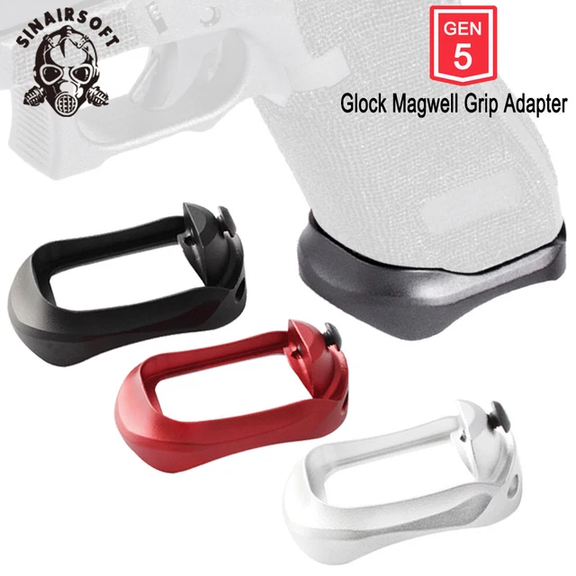 Base Per Carica Rapida Glock Adattatore Per Impugnatura (Grip Adapter) PRO Plus Per Glock 17/22 - In Lega Di Alluminio Grip In Alluminio