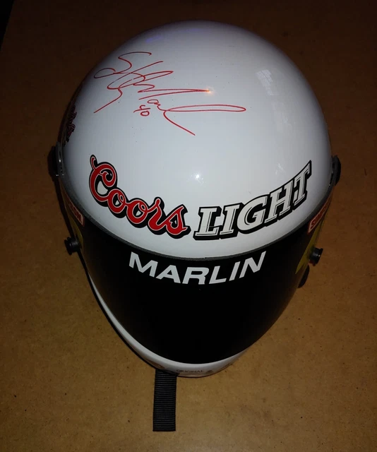 Vintage NASCAR Sterling Marlin race used helmet signed autographed Coors Light 2 Vintage NASCAR Sterling Marlin race used helmet signed autographed Coors Light 2