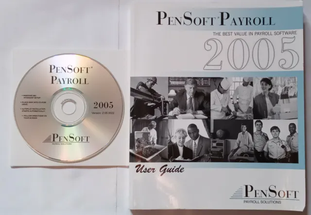 PenSoft Payroll Solutions 2005 User Guide & CD Rom Installation Disc Software