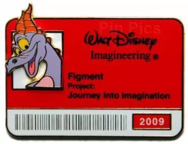 Disney Pin 67943 WDI ID Badge Series 2009 Figment Imagination Journey 3D LE 300