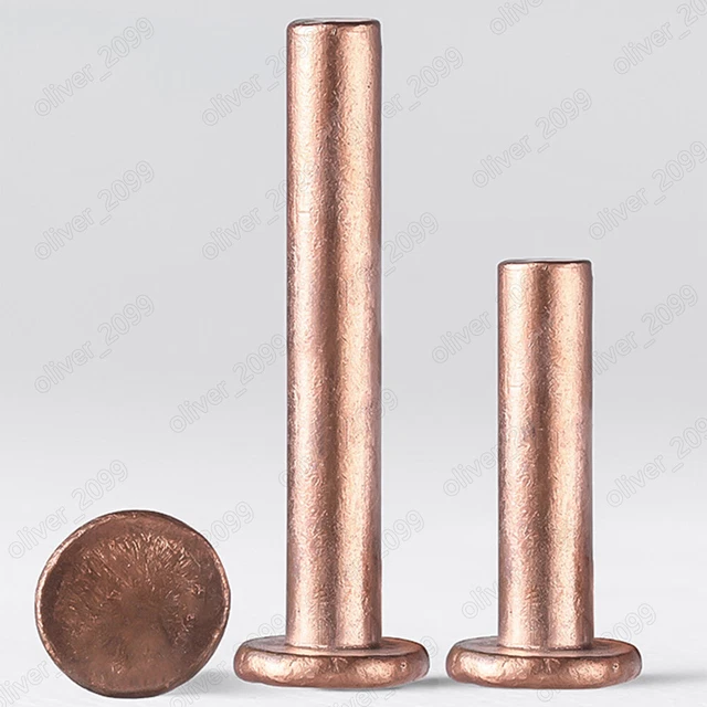 PURE COPPER FLAT Head Rivets M1.5 M2 M2.5 M3 M4 M5 M6 M8 $9.77 - PicClick