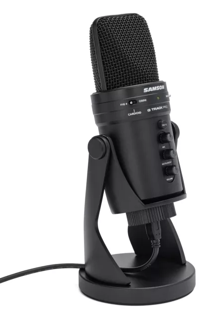 SAMSON G-Track Pro Studio USB Podcast Microphone Mic+Built in Audio Interface 2