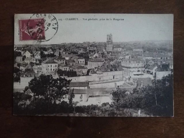 CPA - 58 - CLAMECY - Vue générale, prise de la Marguine