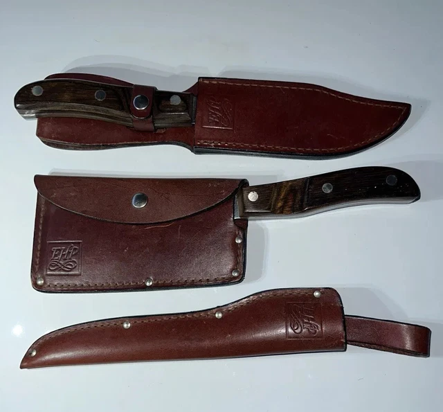 VINTAGE EHP BOWIE Knife Cleaver With Sheaths 2 Knives 99.99 PicClick