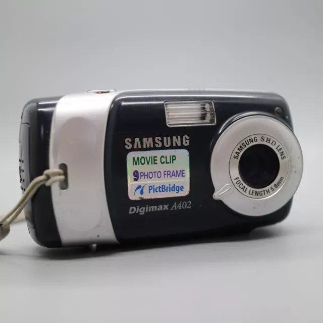 Samsung Digimax A402 4.0MP Compact Digital Camera Blue Tested A2