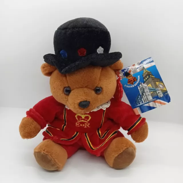 Bears of The UK Beefeater Bear 9" Keel Soft Toy Plush Beanie Comforter with TAGS