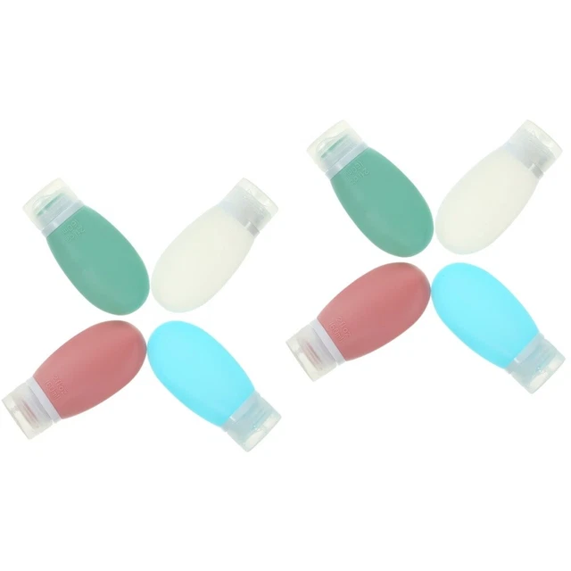 8 pz shampoo vuoto ricaricabile bottiglie da viaggio in silicone antiperdita spremitura