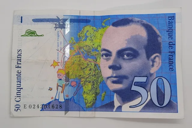 1994 - Banque De France - 50 (Fifty) Francs Banknote, Serial No. E 024201628