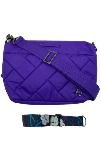 Lug RFID Quilted Crossbody Flare 2 Violet